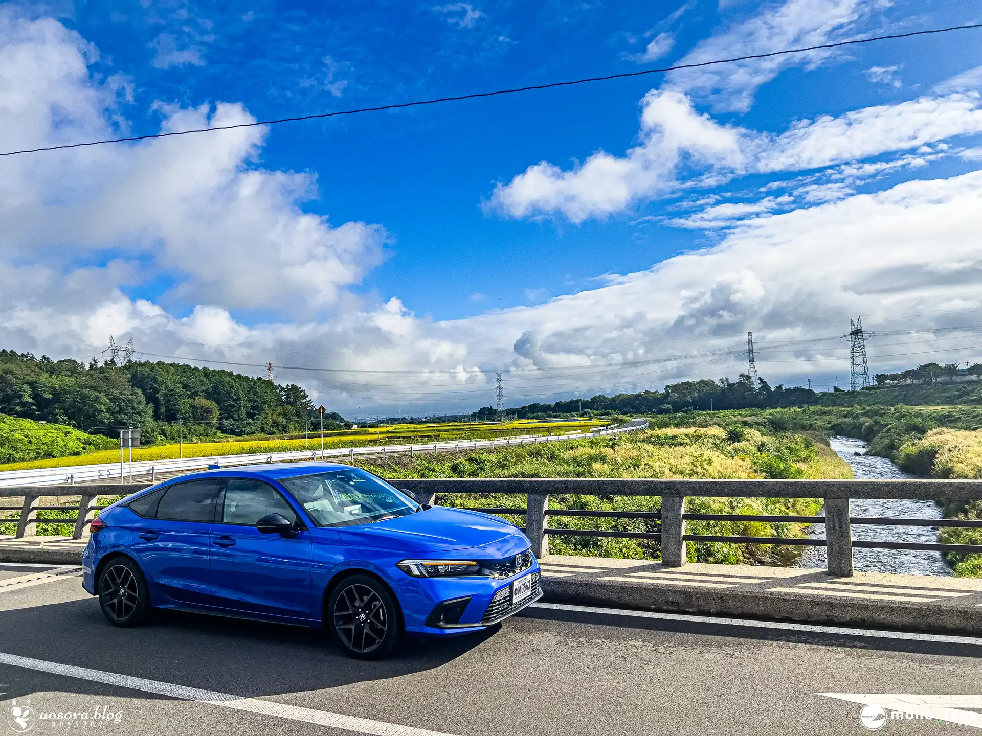 ホンダ・シビック e:HEV 夏の終わりの景色