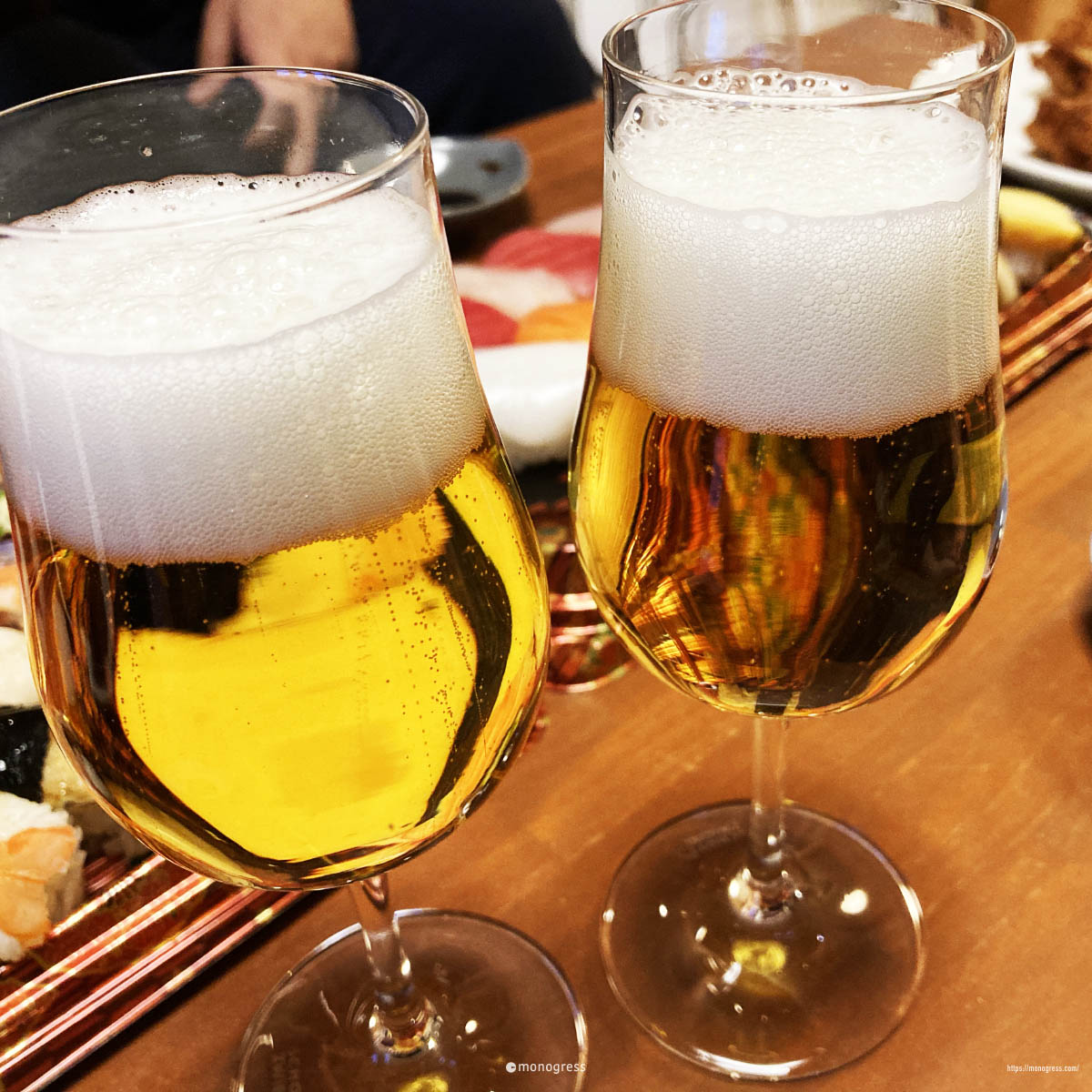 ツヴィーゼルグラスとビール
